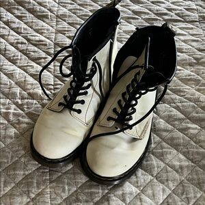 Dr. Martens Kids White and Black Boots